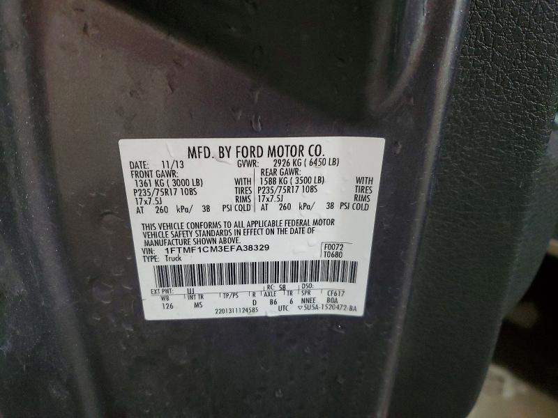 61879596 :رقم المزاد ، 1FTMF1CM3EFA38329 vin ، 2014 Ford F150 مزاد بيع
