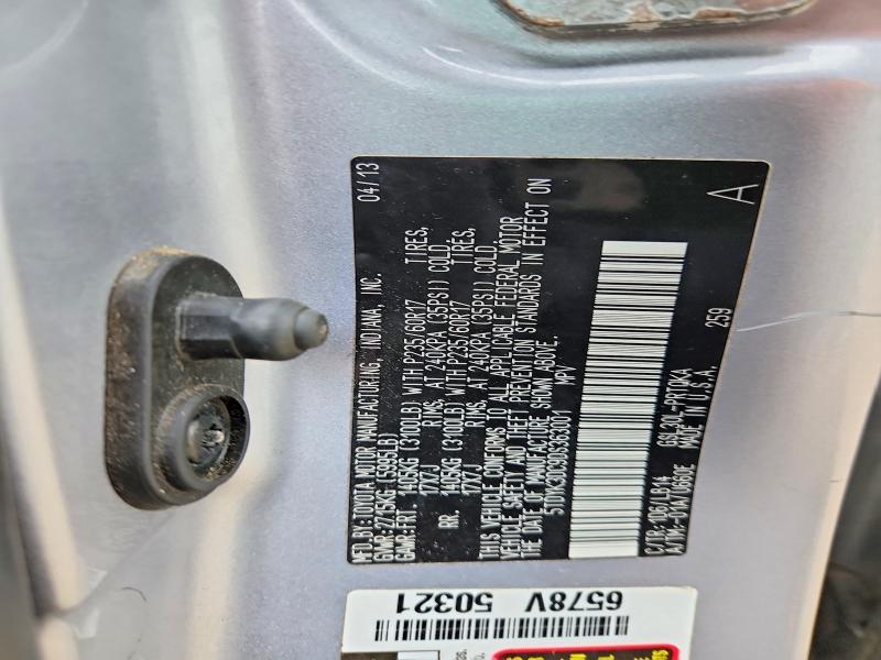 2013 Toyota Sienna მანქანა იყიდება აუქციონზე, vin: 5TDYK3DC9DS363001, აუქციონის ნომერი: 62396836