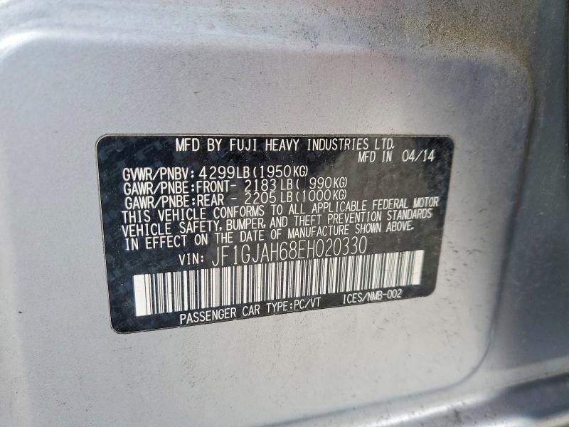Aukcja sprzedaży 2014 Subaru Impreza, vin: JF1GJAH68EH020330, numer aukcji: 63323466