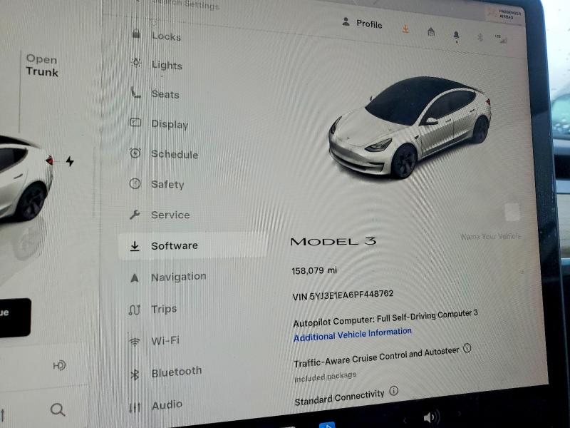 60070746 :رقم المزاد ، 5YJ3E1EA6PF448762 vin ، 2023 Tesla Model 3 مزاد بيع