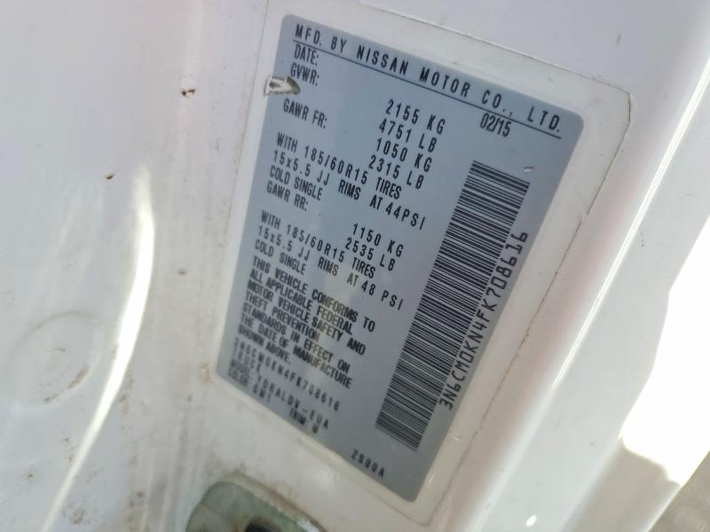 Продаж на аукціоні авто 2015 Nissan Nv200, vin: 3N6CM0KN4FK708616, номер лоту: 61433586