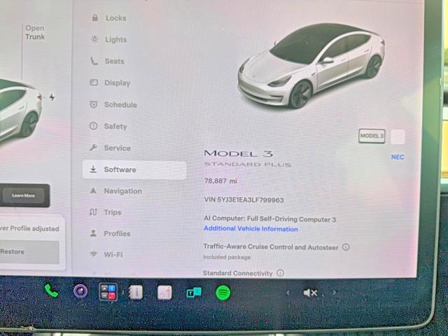 2020 Tesla Model 3 მანქანა იყიდება აუქციონზე, vin: 5YJ3E1EA3LF799963, აუქციონის ნომერი: 61984516