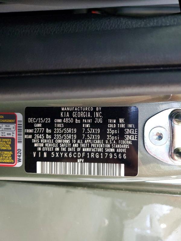 60315296 :رقم المزاد ، 5XYK6CDF1RG179566 vin ، 2024 Kia Sportage مزاد بيع