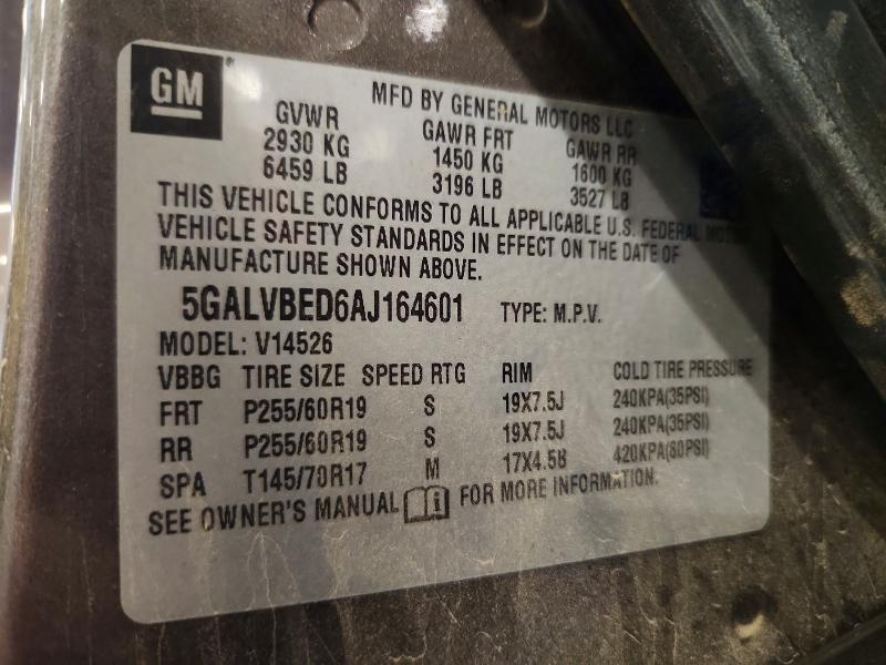 Aukcja sprzedaży 2010 Buick Enclave, vin: 5GALVBED6AJ164601, numer aukcji: 63172526