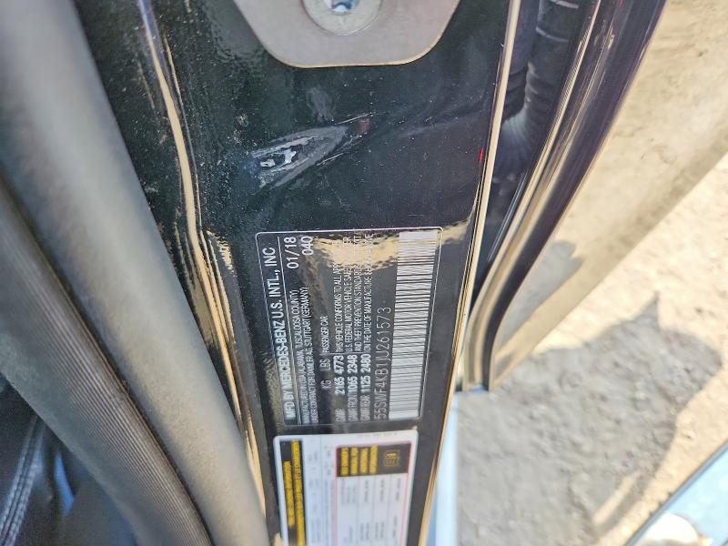 2018 Mercedes-benz C მანქანა იყიდება აუქციონზე, vin: 55SWF4KB1JU261573, აუქციონის ნომერი: 58327506