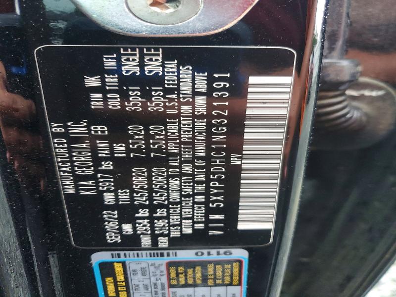 Продаж на аукціоні авто 2022 Kia Telluride, vin: 5XYP5DHC1NG321391, номер лоту: 60863776