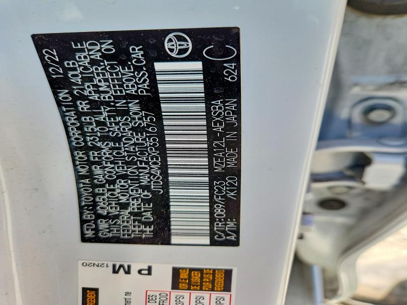 60953236 :رقم المزاد ، JTDS4MCEXP3516757 vin ، 2023 Toyota Corolla مزاد بيع