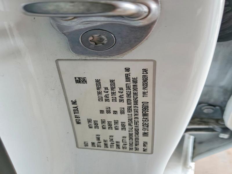 Aukcja sprzedaży 2021 Tesla Model 3, vin: 5YJ3E1EA1MF096010, numer aukcji: 60431506