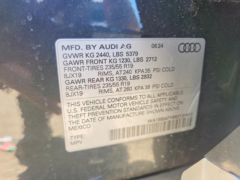 Aukcja sprzedaży 2024 Audi Q5, vin: WA1BBAFY6R2131872, numer aukcji: 62840086