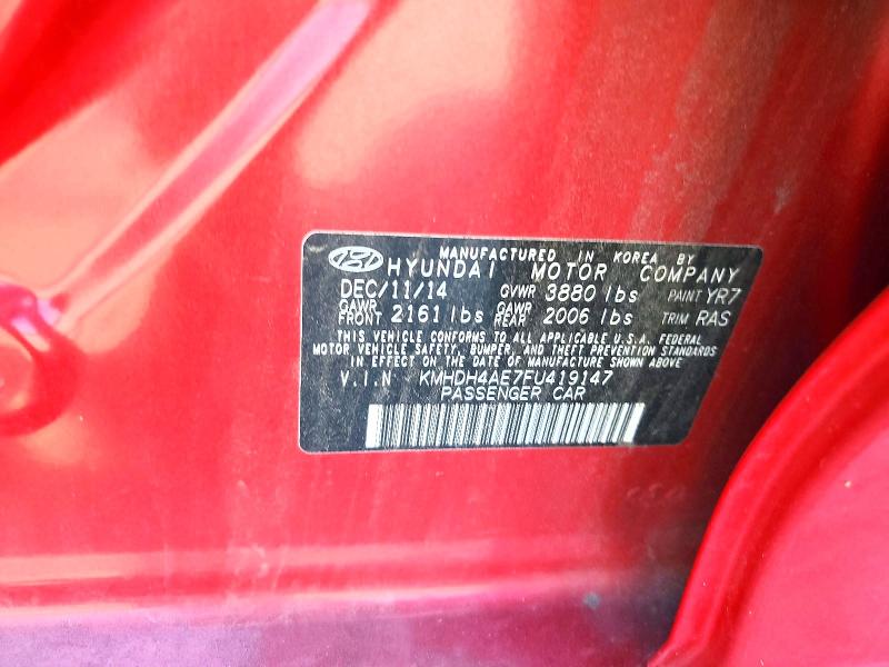 Продаж на аукціоні авто 2015 Hyundai Elantra, vin: KMHDH4AE7FU419147, номер лоту: 60879866