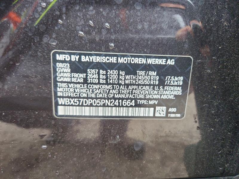 Aukcja sprzedaży 2023 Bmw X3, vin: WBX57DP05PN241664, numer aukcji: 58104476
