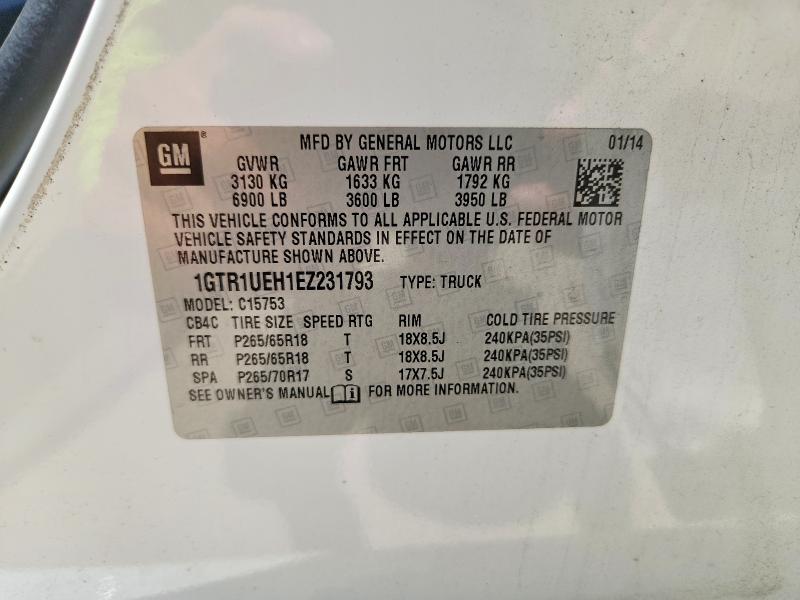 Продаж на аукціоні авто 2014 Gmc Sierra, vin: 1GTR1UEH1EZ231793, номер лоту: 62318946