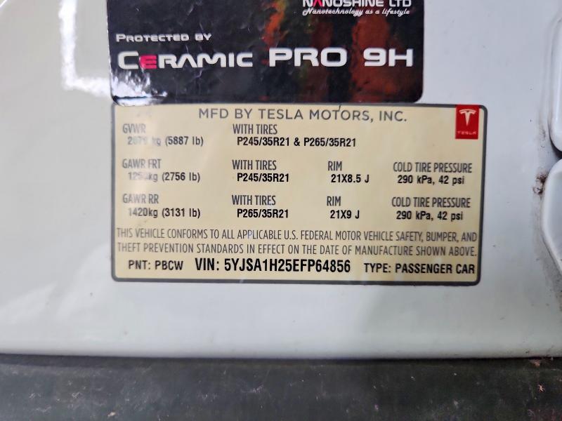 Продажа на аукционе авто 2014 Tesla Model S, vin: 5YJSA1H25EFP64856, номер лота: 61404756