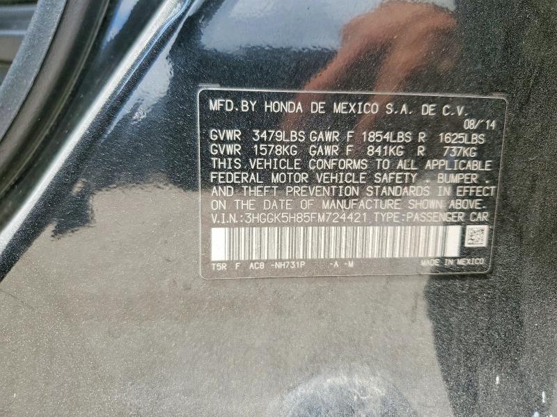 Auction sale of the 2015 Honda Fit, vin: 3HGGK5H85FM724421, lot number: 59341896