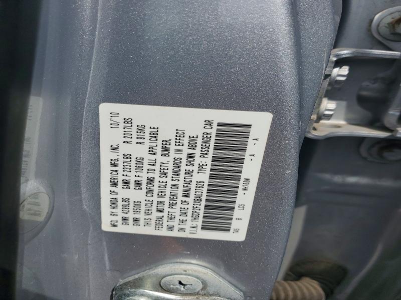 Продаж на аукціоні авто 2011 Honda Accord, vin: 1HGCP2F3XBA037626, номер лоту: 62964496