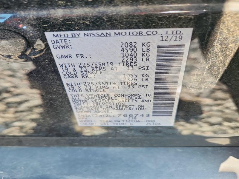 Продаж на аукціоні авто 2020 Nissan Rogue, vin: 5N1AT2MT2LC766743, номер лоту: 59686246