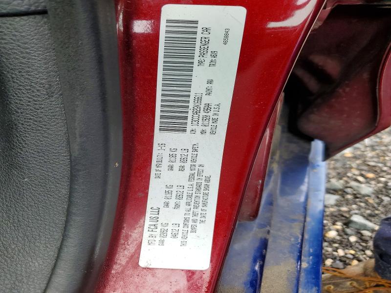 59199606 :رقم المزاد ، 1C3CCCAB2GN166611 vin ، 2016 Chrysler 200 مزاد بيع