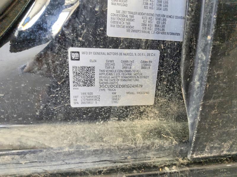 Продаж на аукціоні авто 2024 Chevrolet Silverado, vin: 3GCUDCED0RG241679, номер лоту: 59324976