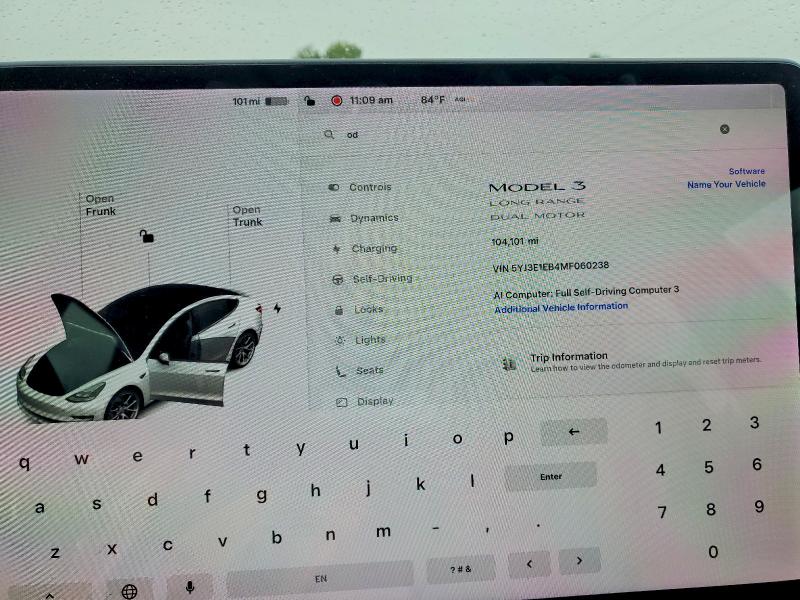 Продажа на аукционе авто 2021 Tesla Model 3, vin: 5YJ3E1EB4MF060238, номер лота: 62289186