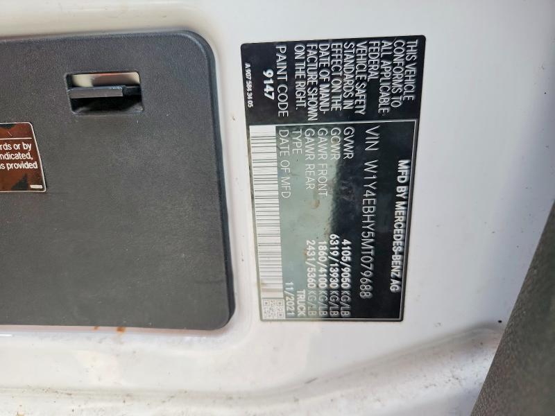 Aukcja sprzedaży 2021 Mercedes-benz Sprinter, vin: W1Y4EBHY5MT079688, numer aukcji: 60676886