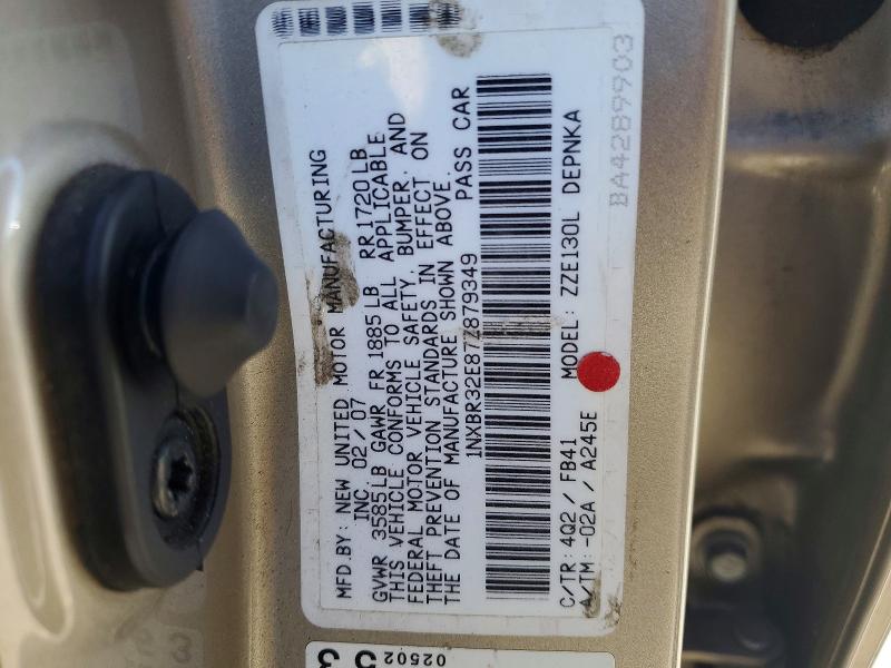 2007 Toyota Corolla მანქანა იყიდება აუქციონზე, vin: 1NXBR32E87Z879349, აუქციონის ნომერი: 59842286