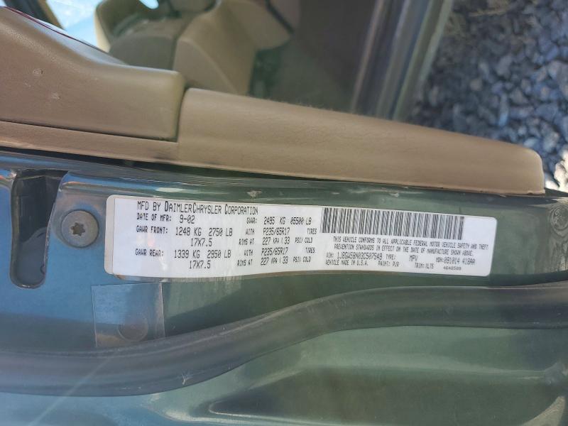 Продаж на аукціоні авто 2003 Jeep Grand Cherokee, vin: 1J8GW58N03C507549, номер лоту: 61420206