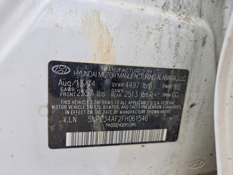 Aukcja sprzedaży 2015 Hyundai Sonata, vin: 5NPE34AF2FH061546, numer aukcji: 62675996
