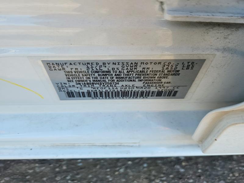 Aukcja sprzedaży 2025 Nissan Sentra, vin: 3N1AB8BV4SY258734, numer aukcji: 61104856