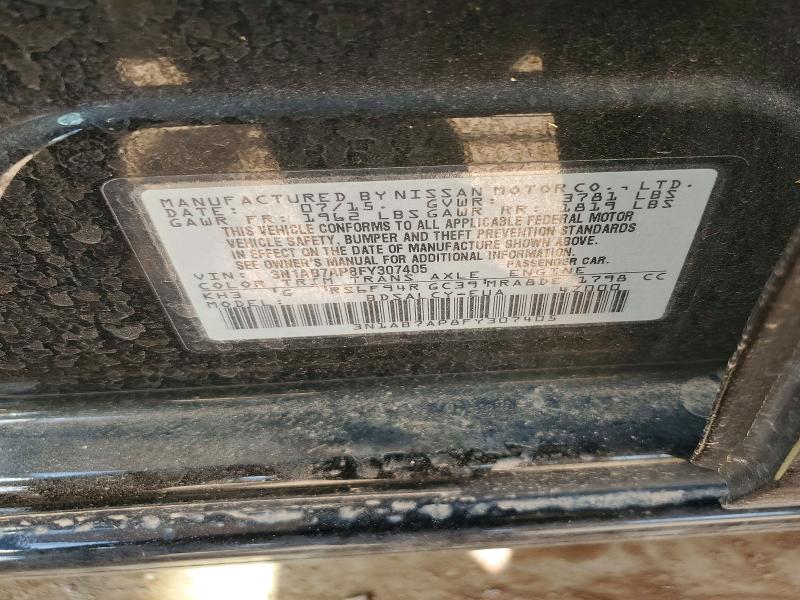60214416 :رقم المزاد ، 3N1AB7AP8FY307405 vin ، 2015 Nissan Sentra مزاد بيع