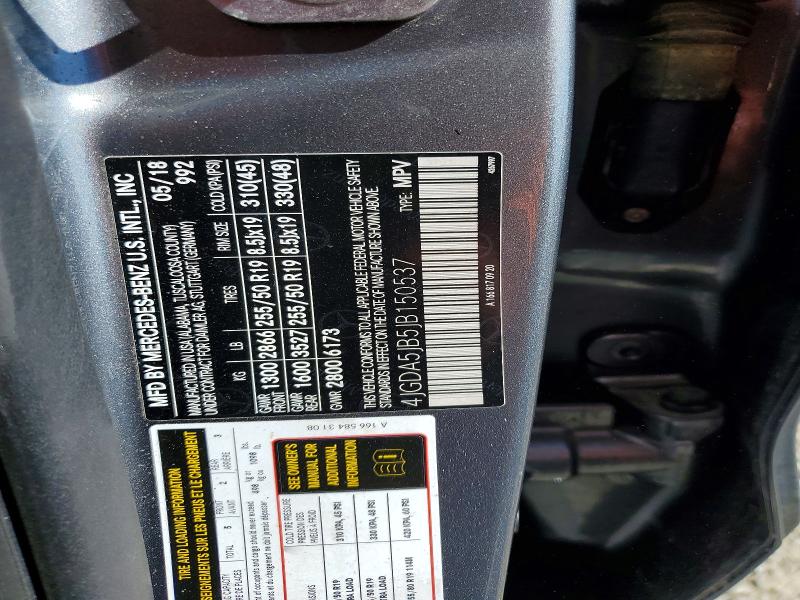 62318656 :رقم المزاد ، 4JGDA5JB5JB150537 vin ، 2018 Mercedes-benz Gle مزاد بيع