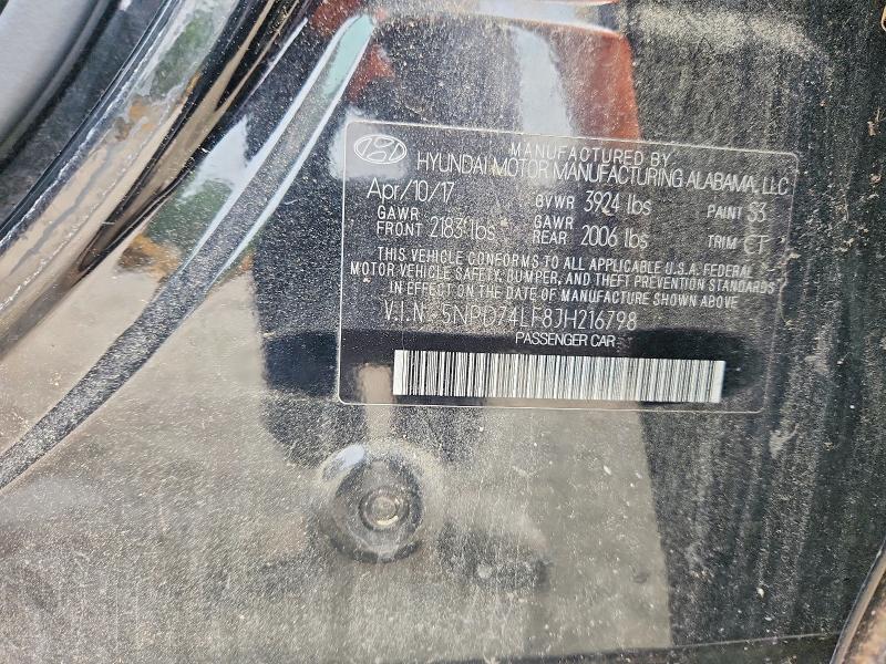 Продажа на аукционе авто 2018 Hyundai Elantra, vin: 5NPD74LF8JH216798, номер лота: 61873096