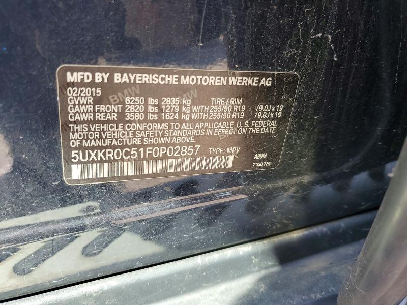 Aukcja sprzedaży 2015 Bmw X5, vin: 5UXKR0C51F0P02857, numer aukcji: 85972385