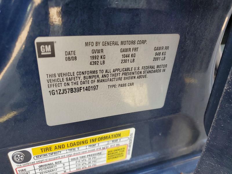Продаж на аукціоні авто 2009 Chevrolet Malibu, vin: 1G1ZJ57B39F140197, номер лоту: 61985276
