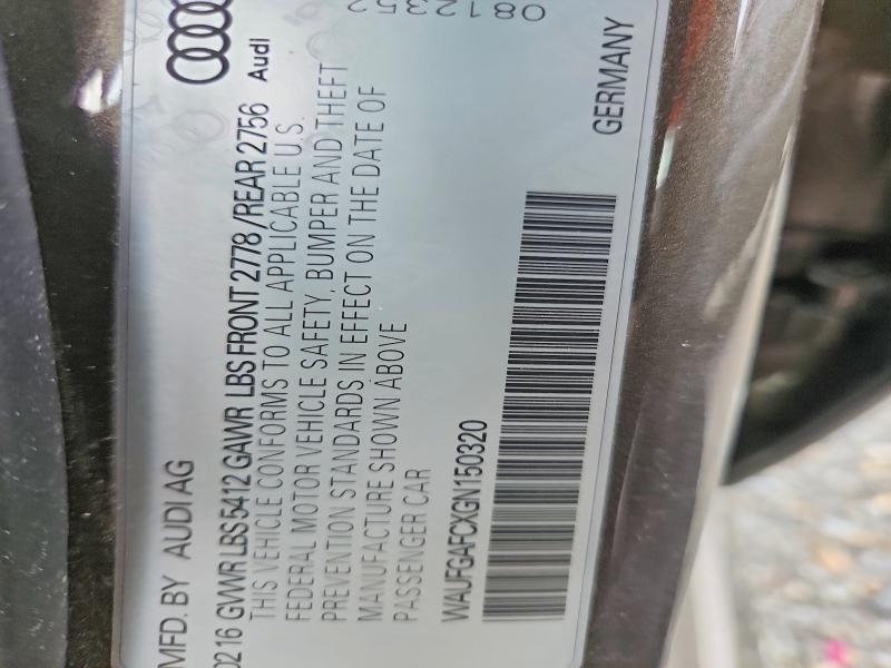 Продажа на аукционе авто 2016 Audi A6, vin: WAUFGAFCXGN150320, номер лота: 59872796
