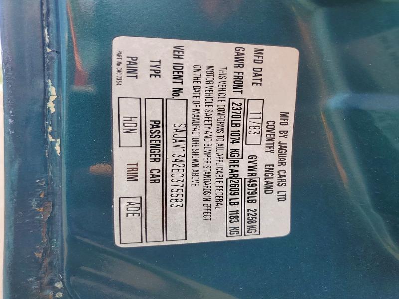 61718536 :رقم المزاد ، SAJAV1342EC375583 vin ، 1984 Jaguar Xj6 مزاد بيع