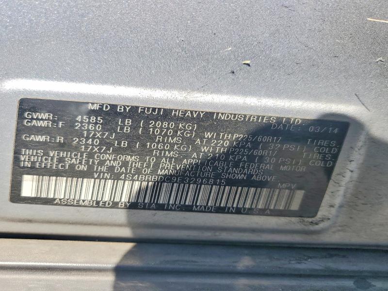 Продаж на аукціоні авто 2014 Subaru Outback, vin: 4S4BRBDC9E3296815, номер лоту: 63003656