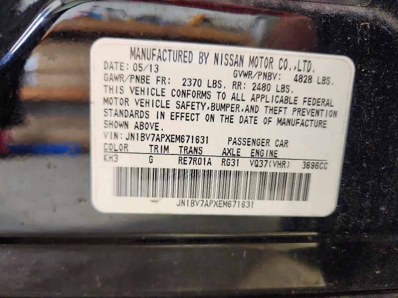Продажа на аукционе авто 2014 Infiniti Q50, vin: JN1BV7APXEM671631, номер лота: 59155406