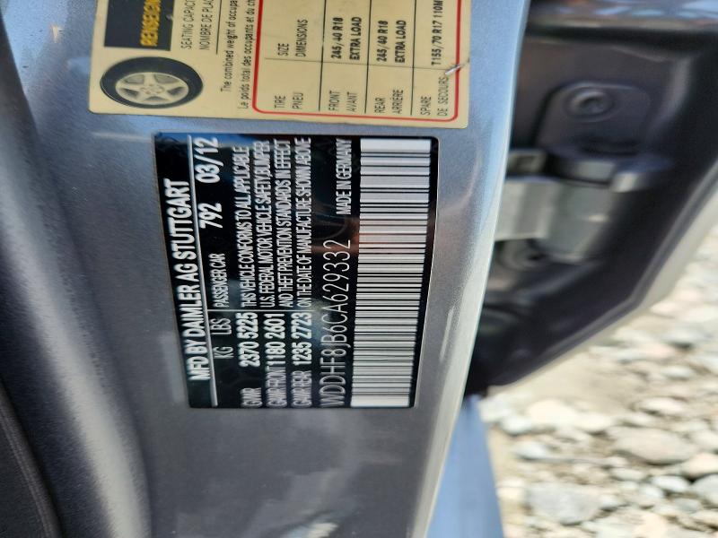 2012 Mercedes-benz E მანქანა იყიდება აუქციონზე, vin: WDDHF8JB6CA629332, აუქციონის ნომერი: 60578396