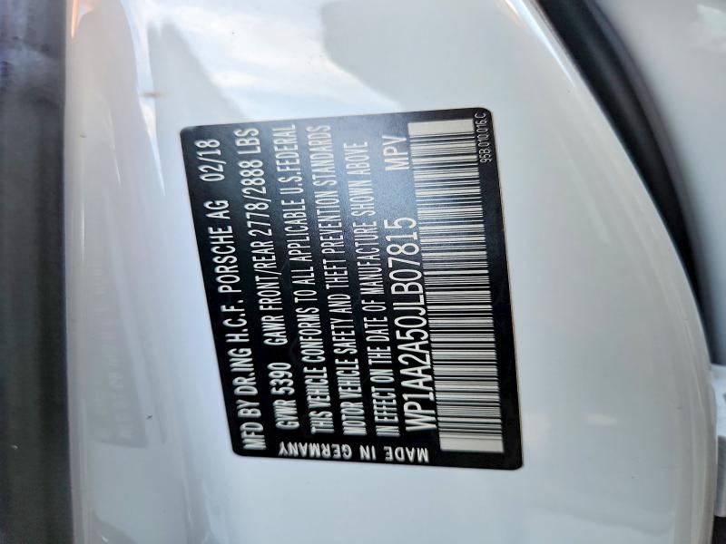 Продажа на аукционе авто 2018 Porsche Macan, vin: WP1AA2A50JLB07815, номер лота: 59309396