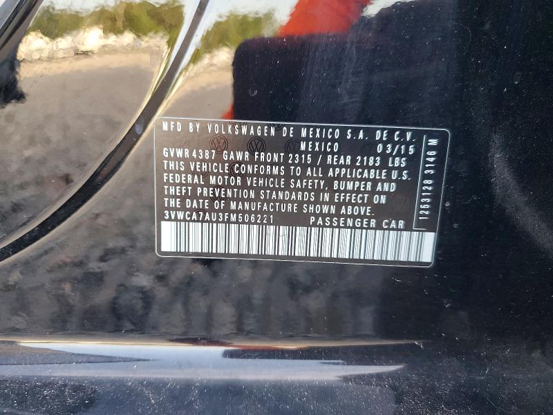 62232486 :رقم المزاد ، 3VWCA7AU3FM506221 vin ، 2015 Volkswagen Golf Sportwagen مزاد بيع