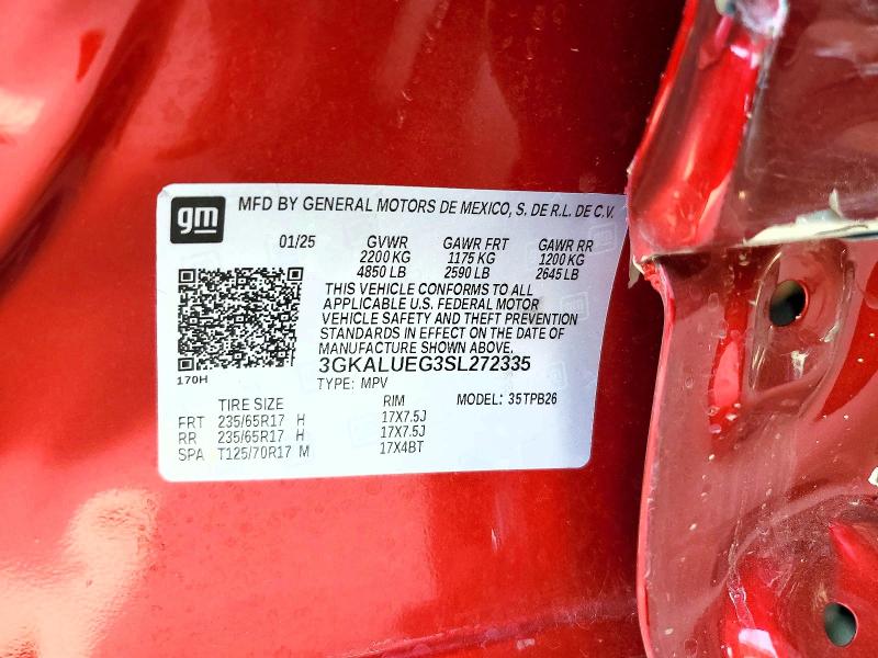 Продаж на аукціоні авто 2025 Gmc Terrain, vin: 3GKALUEG3SL272335, номер лоту: 63339766