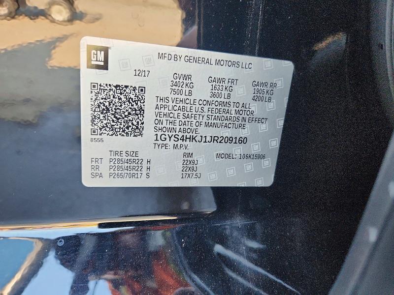 Продажа на аукционе авто 2018 Cadillac Escalade, vin: 1GYS4HKJ1JR209160, номер лота: 85791675