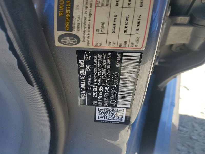 62643296 :رقم المزاد ، WDDHF5GBXAA250885 vin ، 2010 Mercedes-benz E مزاد بيع