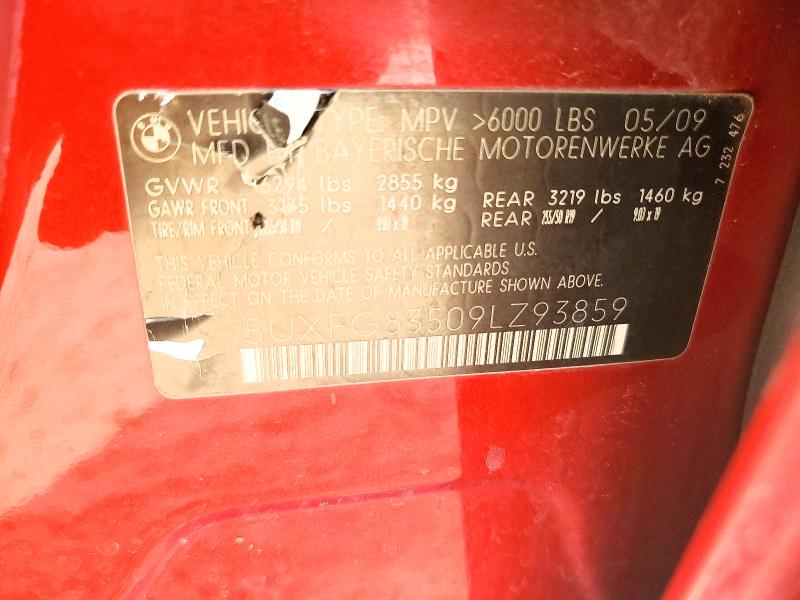 Продажа на аукционе авто 2009 Bmw X6, vin: 5UXFG83509LZ93859, номер лота: 61511716