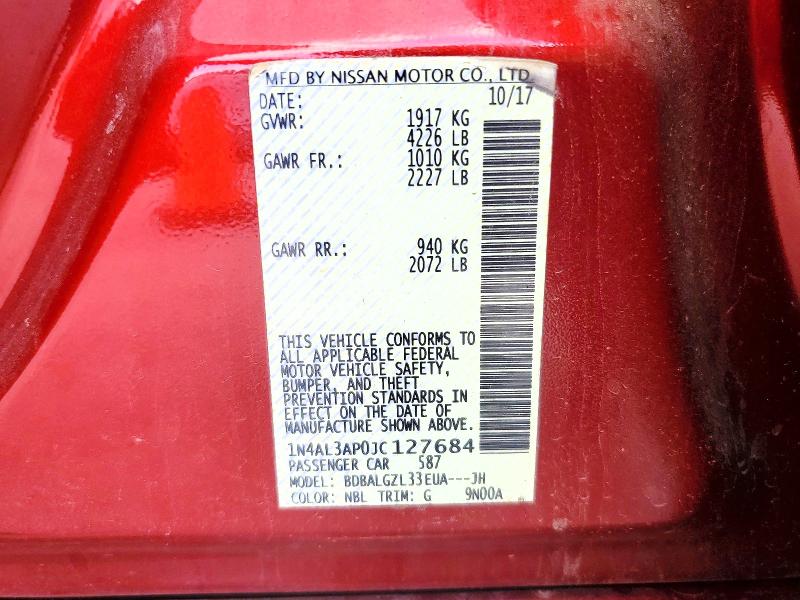 Продажа на аукционе авто 2018 Nissan Altima, vin: 1N4AL3AP0JC127684, номер лота: 61648176
