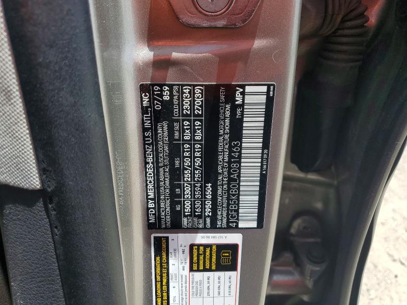 2020 Mercedes-benz Gle მანქანა იყიდება აუქციონზე, vin: 4JGFB5KB0LA081463, აუქციონის ნომერი: 60131596