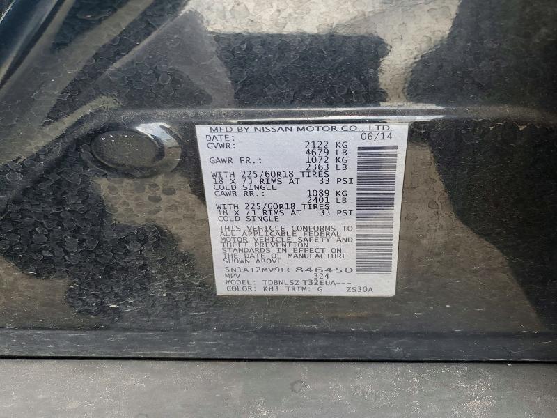 Aukcja sprzedaży 2014 Nissan Rogue, vin: 5N1AT2MV9EC846450, numer aukcji: 62148926