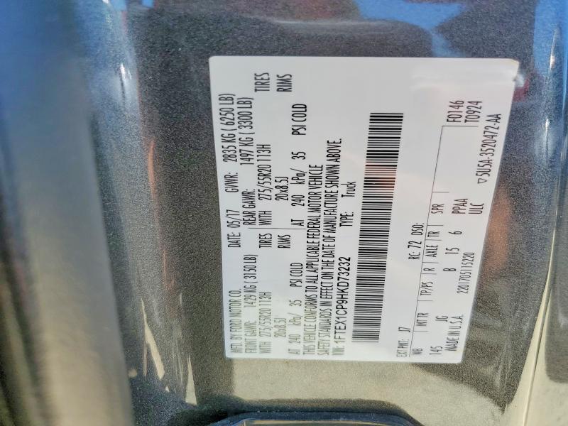 Aukcja sprzedaży 2017 Ford F150, vin: 1FTEX1CP9HKD73232, numer aukcji: 62669686