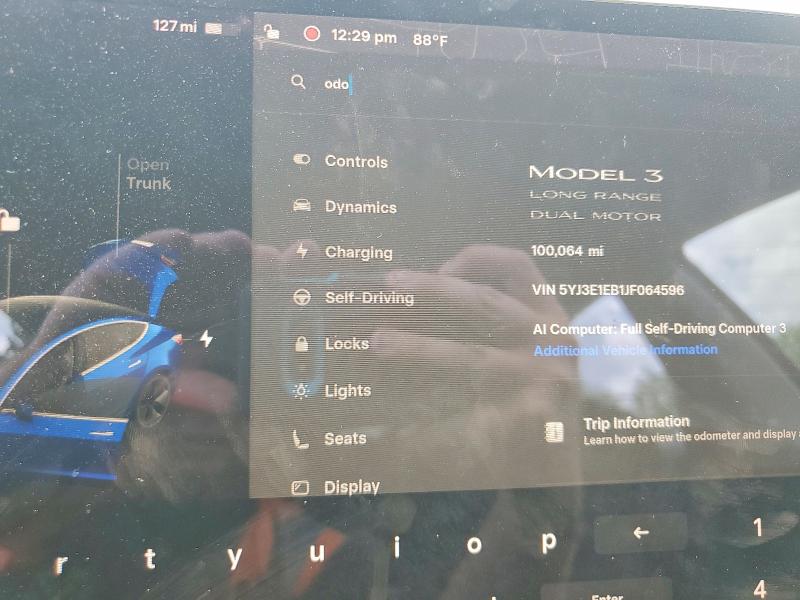 Aukcja sprzedaży 2018 Tesla Model 3, vin: 5YJ3E1EB1JF064596, numer aukcji: 60587836