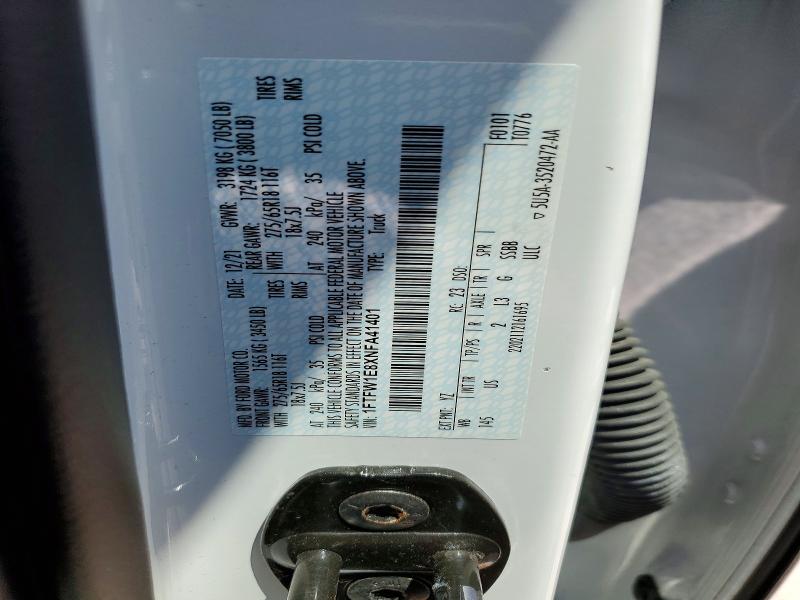 Aukcja sprzedaży 2022 Ford F150, vin: 1FTFW1E8XNFA41401, numer aukcji: 85457475